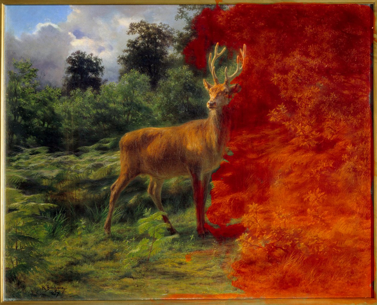 Hirsch, der dem Wind lauscht von Rosa Bonheur