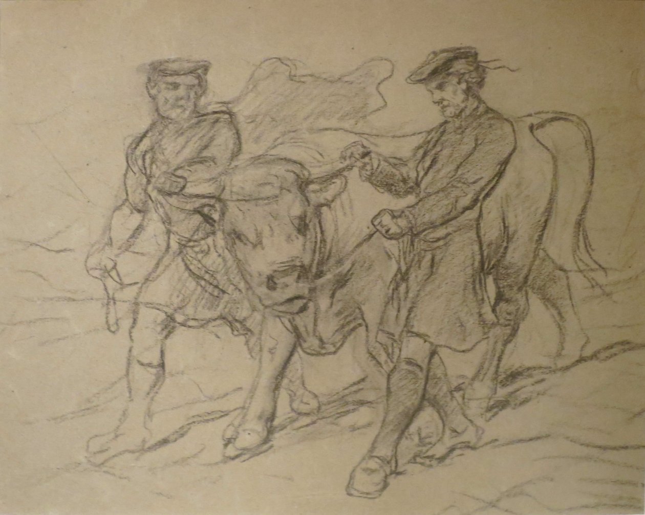 Zwei Männer mit Stier von Rosa Bonheur von Rosa Bonheur