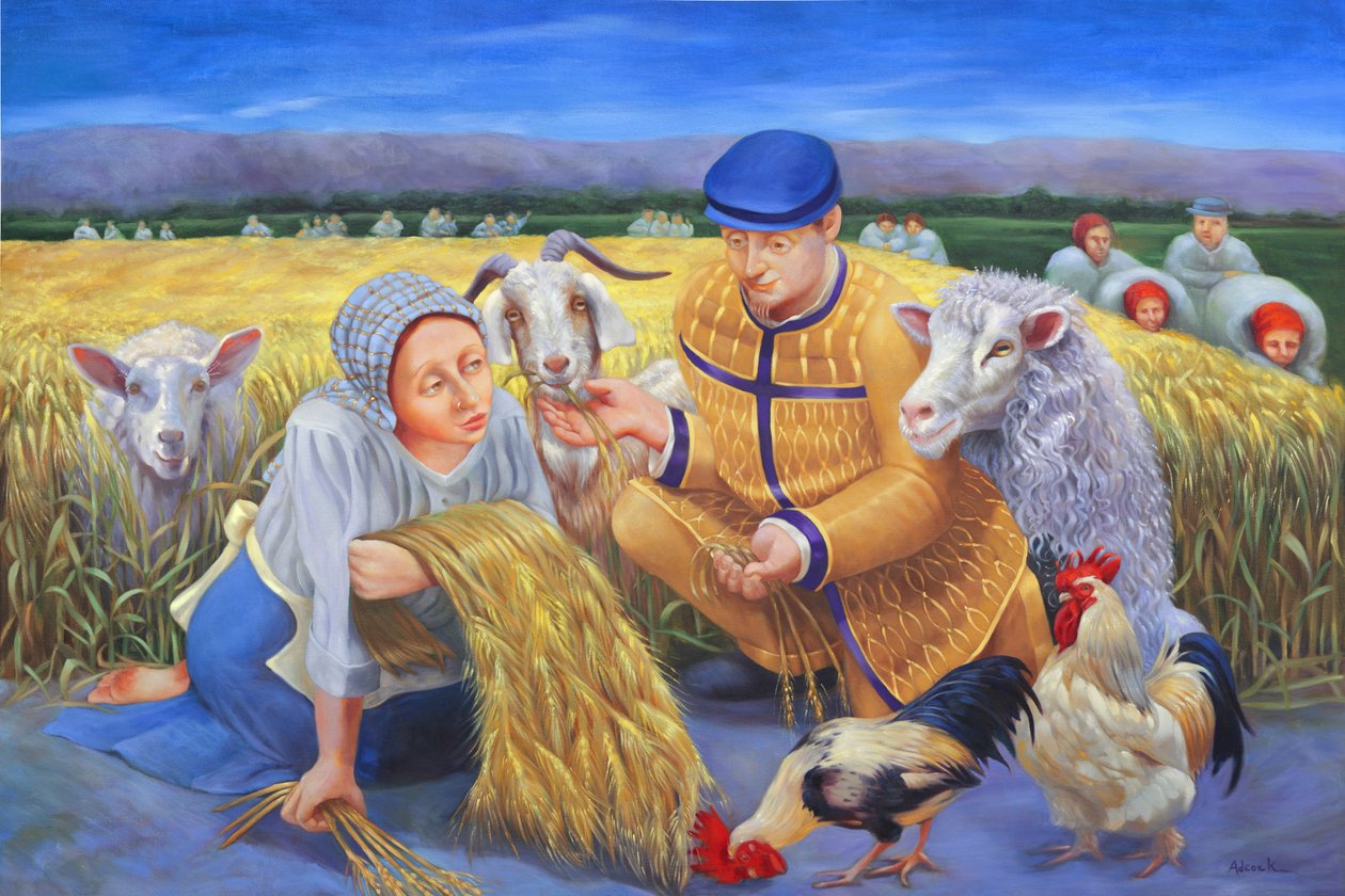 Ruth und die Gerstenernte, 2014 von Rosemarie Adcock