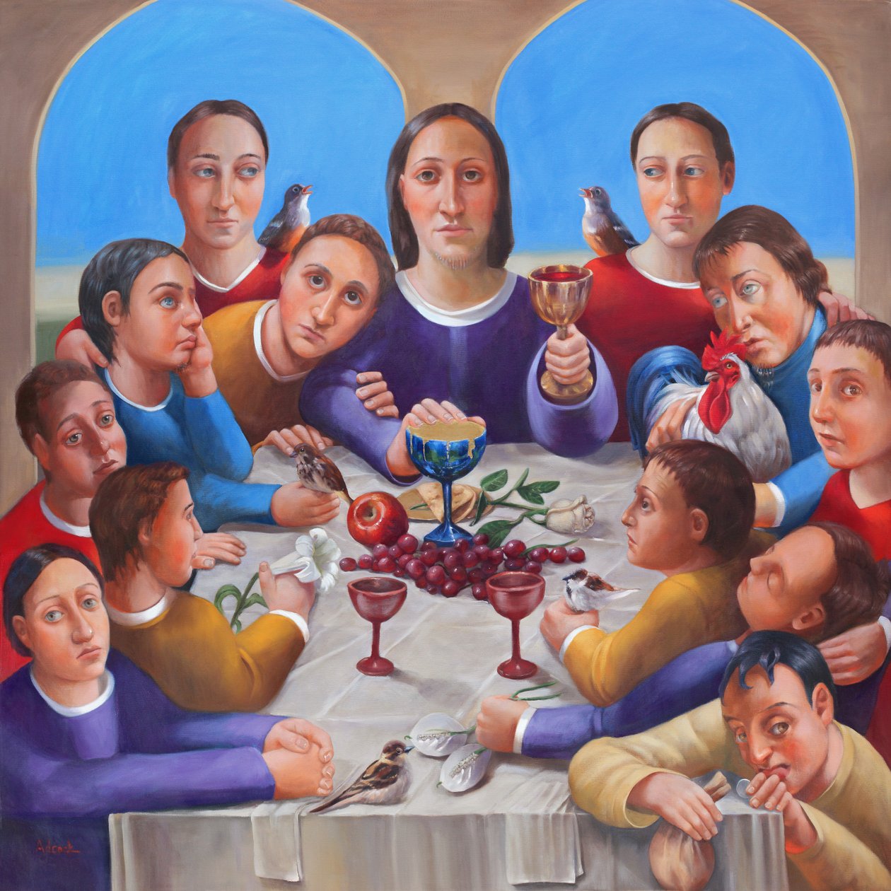 Das letzte Abendmahl, 2018 von Rosemarie Adcock