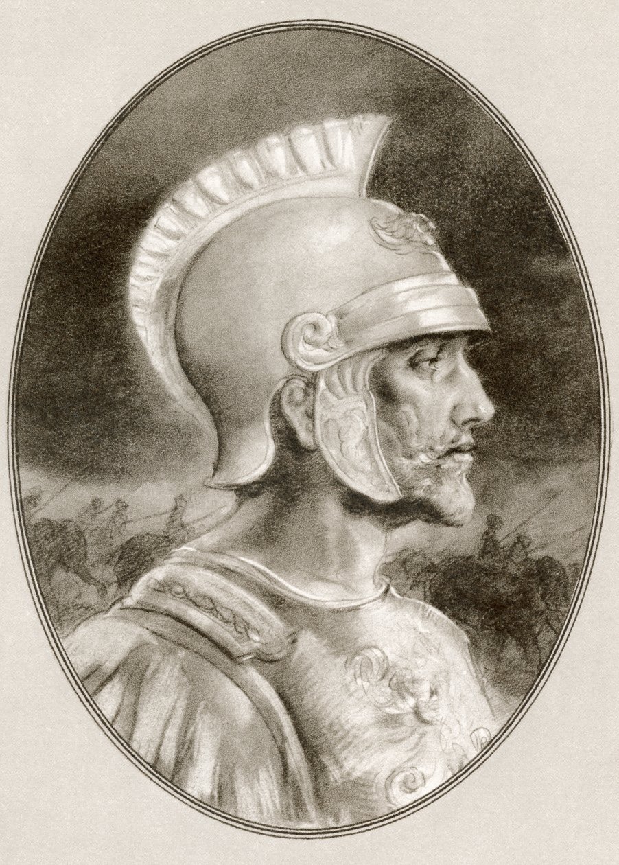 Ashoka, gestorben 232 v. Chr., auch bekannt als Ashoka der Große. Indischer Kaiser der Maurya-Dynastie. Illustration von Gordon Ross, amerikanischer Künstler und Illustrator (1873-1946), aus Living Biographies of Famous Rulers von Ross Gordon