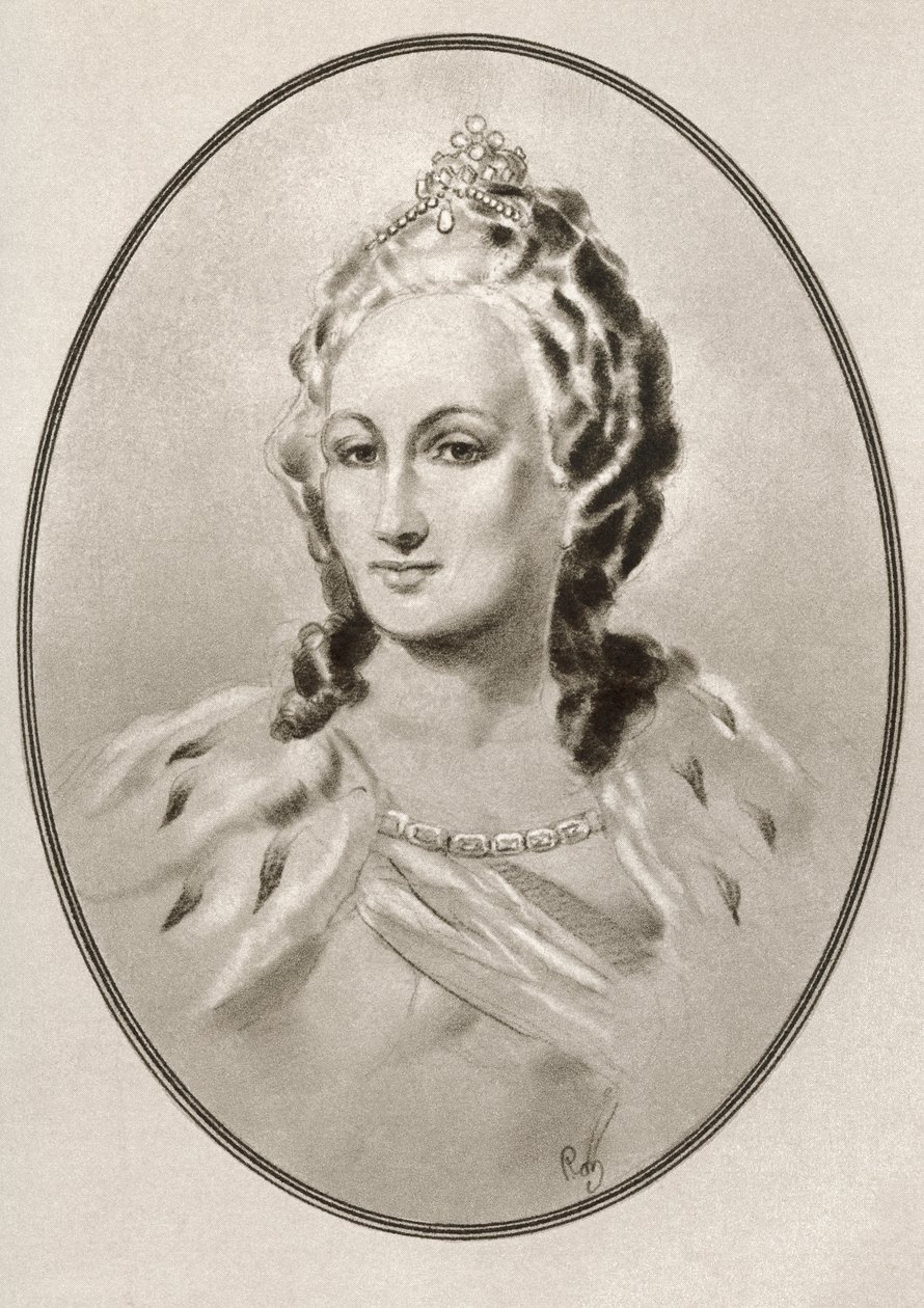 Katharina II., aus Living Biographies of Famous Rulers von Ross Gordon