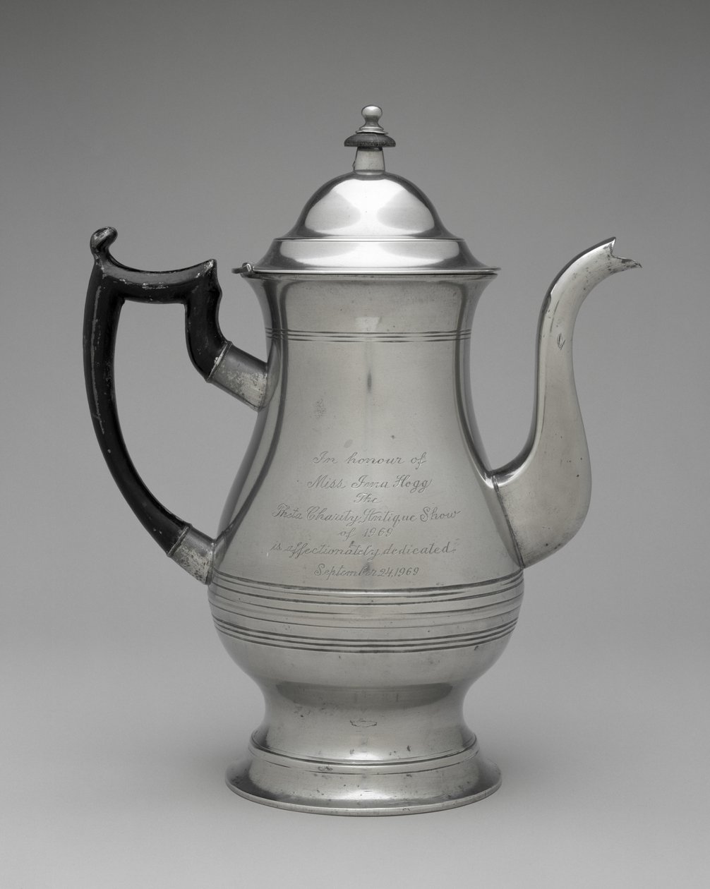 Kaffeekanne oder Teekanne, ca. 1830-1870 von Roswell (attr.to) Gleason