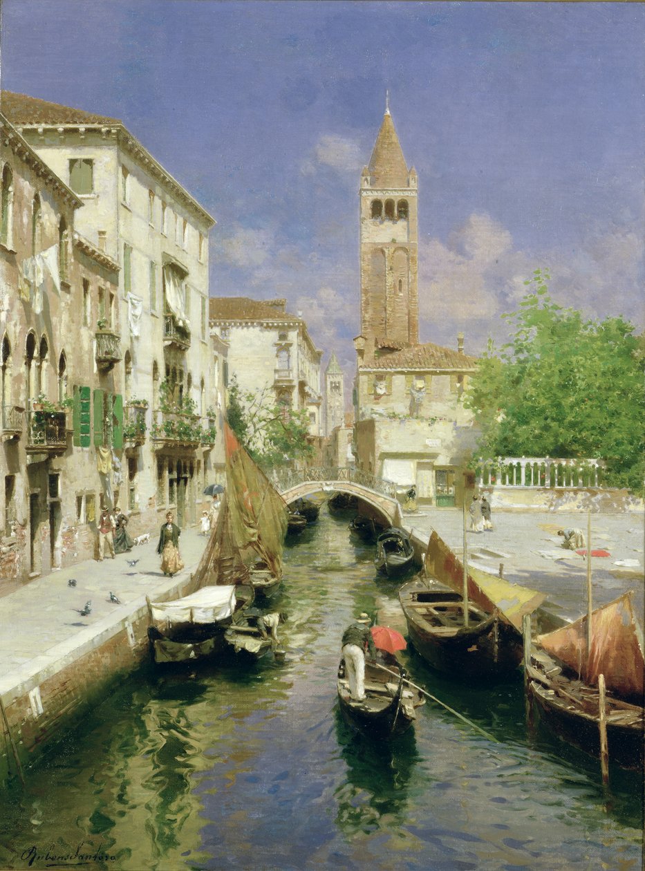 Ein venezianischer Kanal von Rubens Santoro