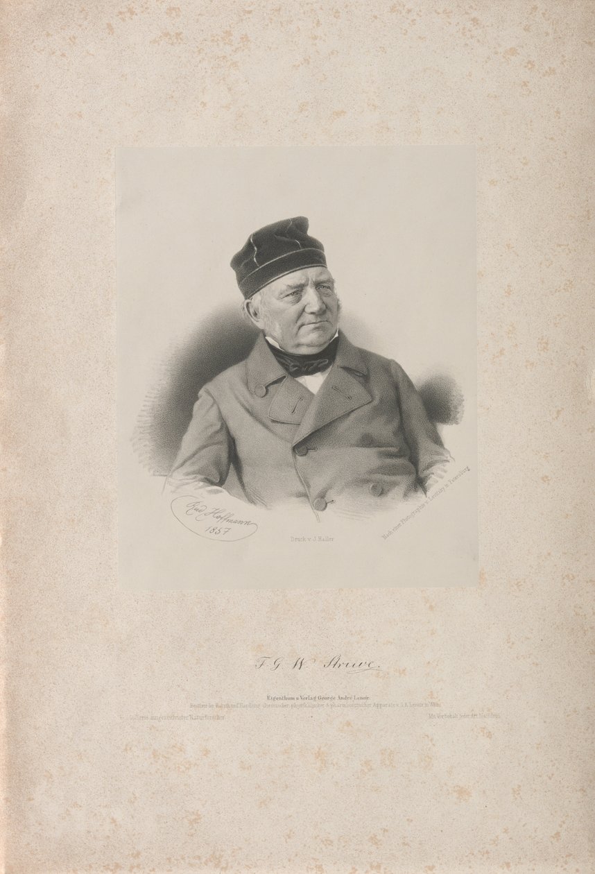 Friedrich Georg Wilhelm Vasily Yakovlevich von Struve 1793-1864, 1857 von Rudolf Hoffmann