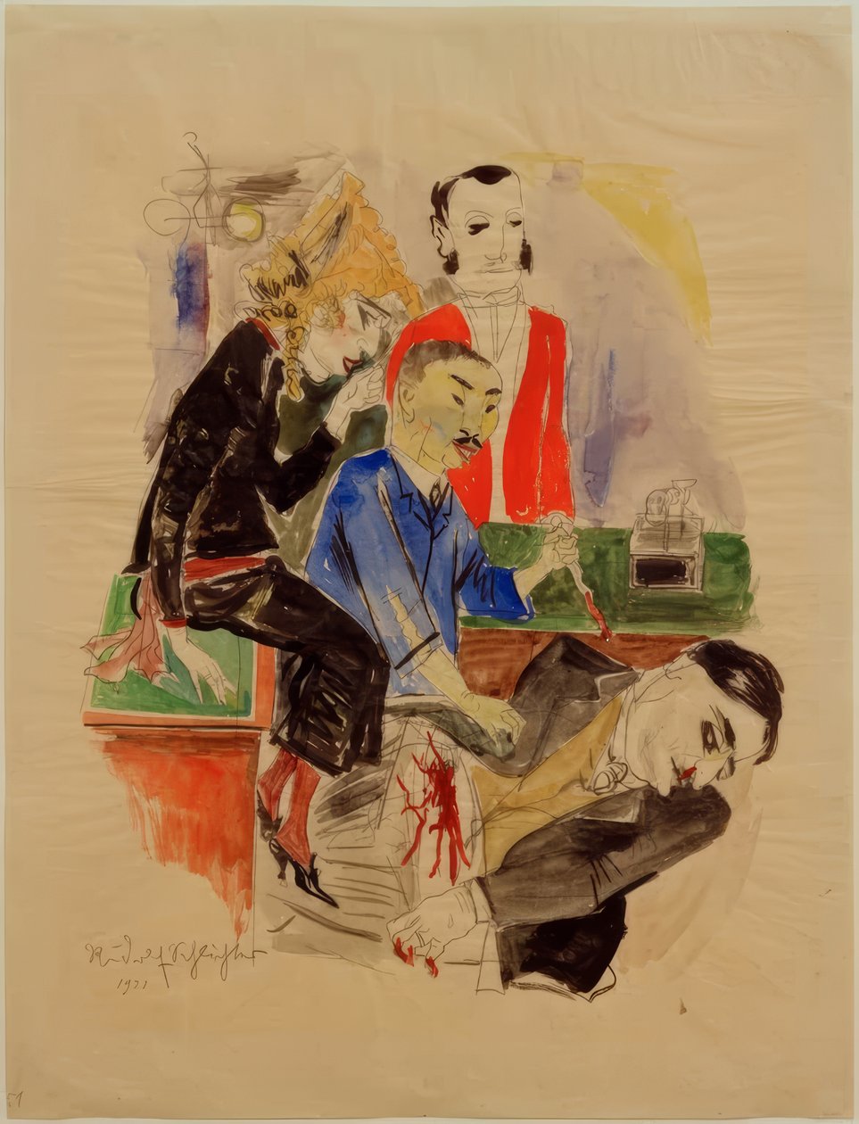 Camera obscura I (Umschlagentwurf) von Rudolf Schlichter