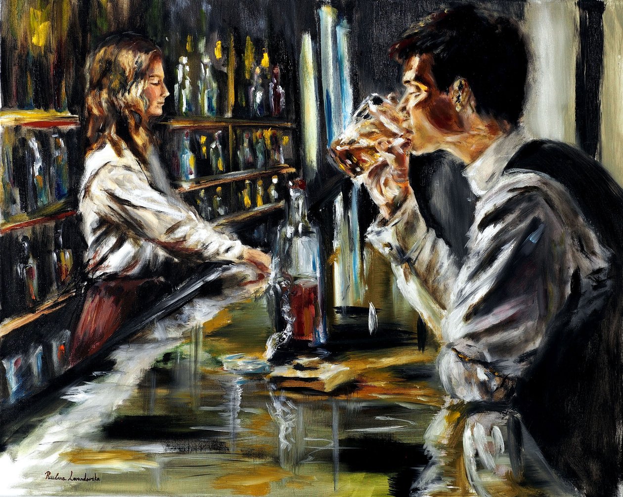 An der Bar, 2021 von Ruslana Levandovska