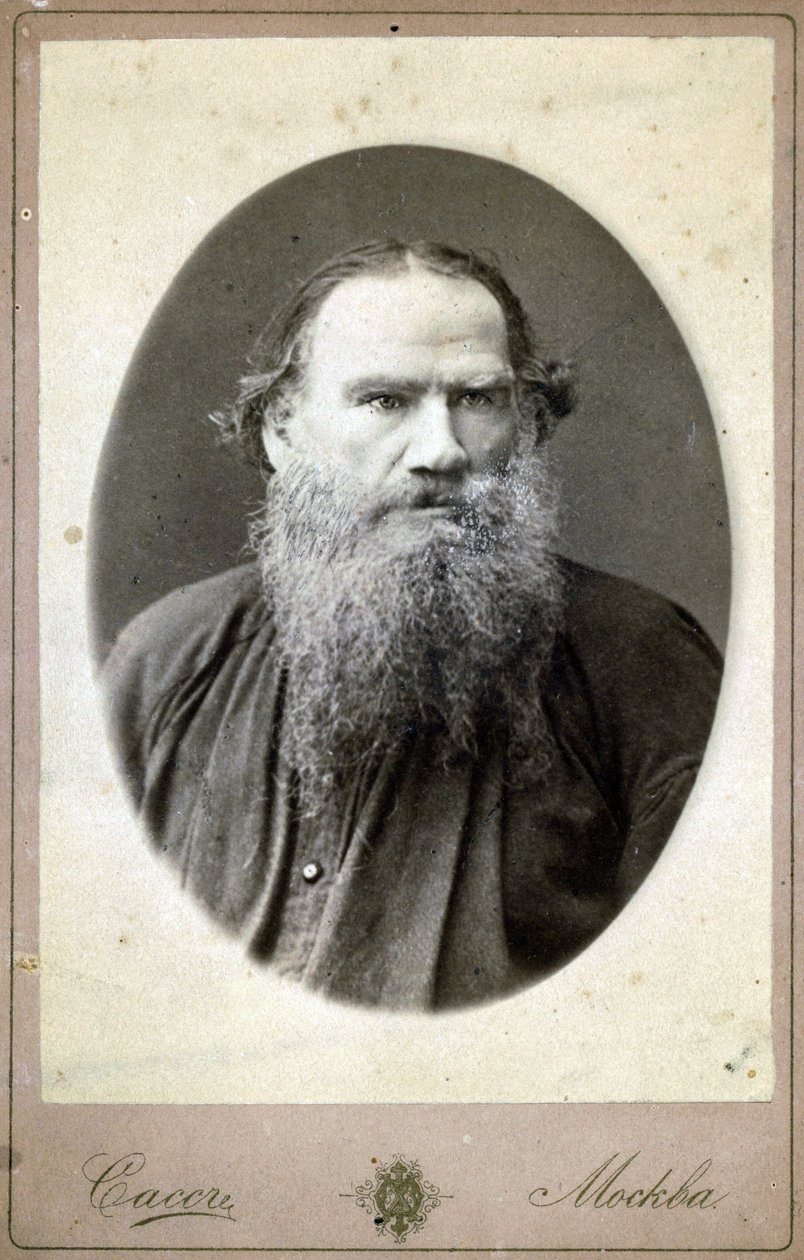 Porträt von Lev Nikolaievitch, Graf Tolstoi (1828-1910) von Russian Photographer