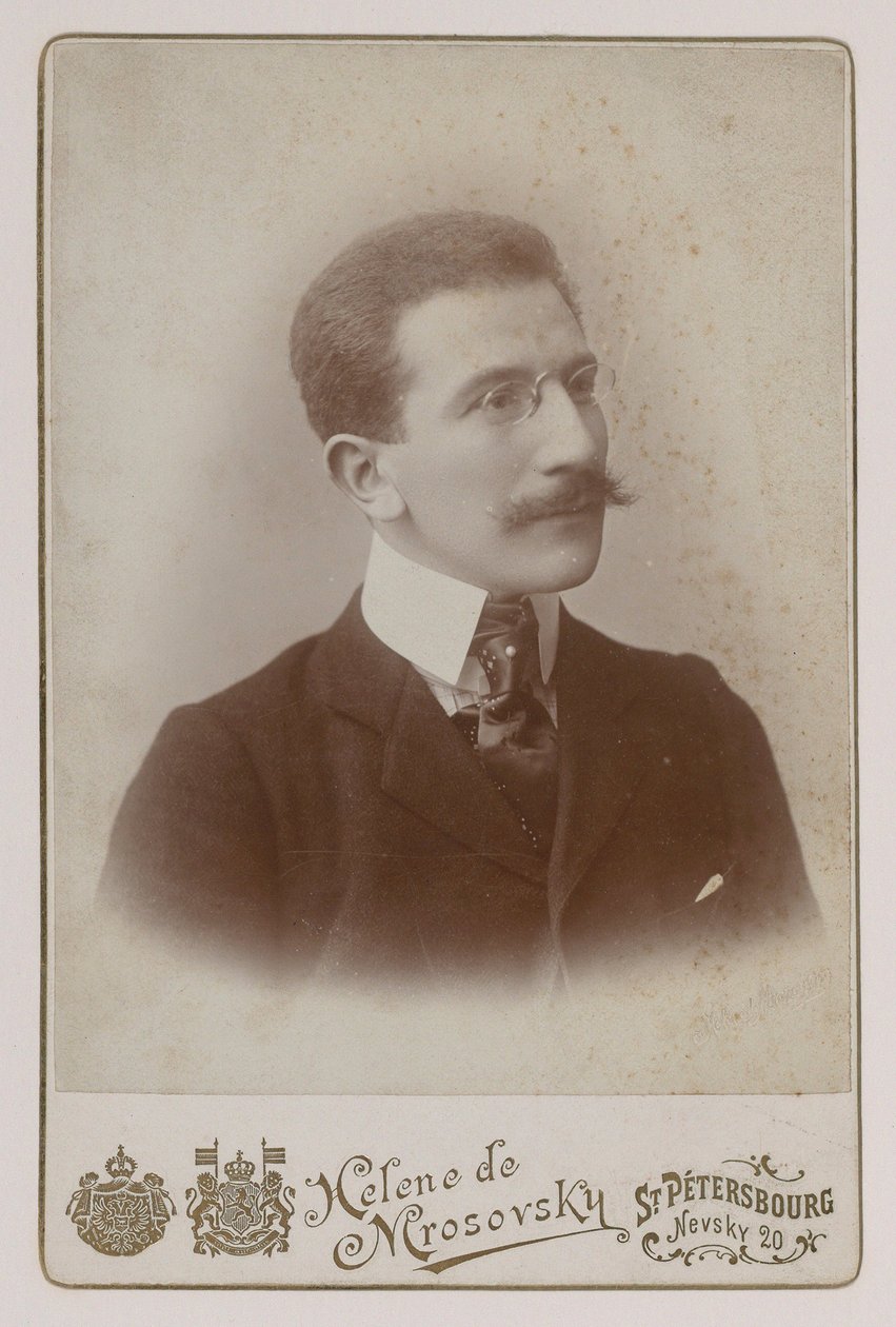 Porträt des Malers Leon Bakst (1866-1924) von Russian Photographer