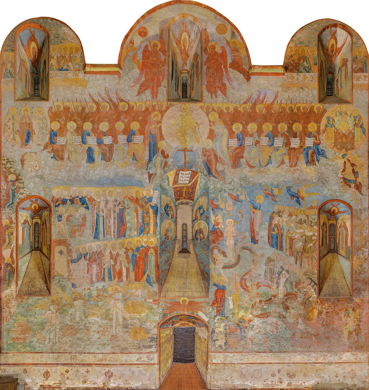 Das Jüngste Gericht, Sankt-Sophia-Kathedrale, Wologda von Russian School