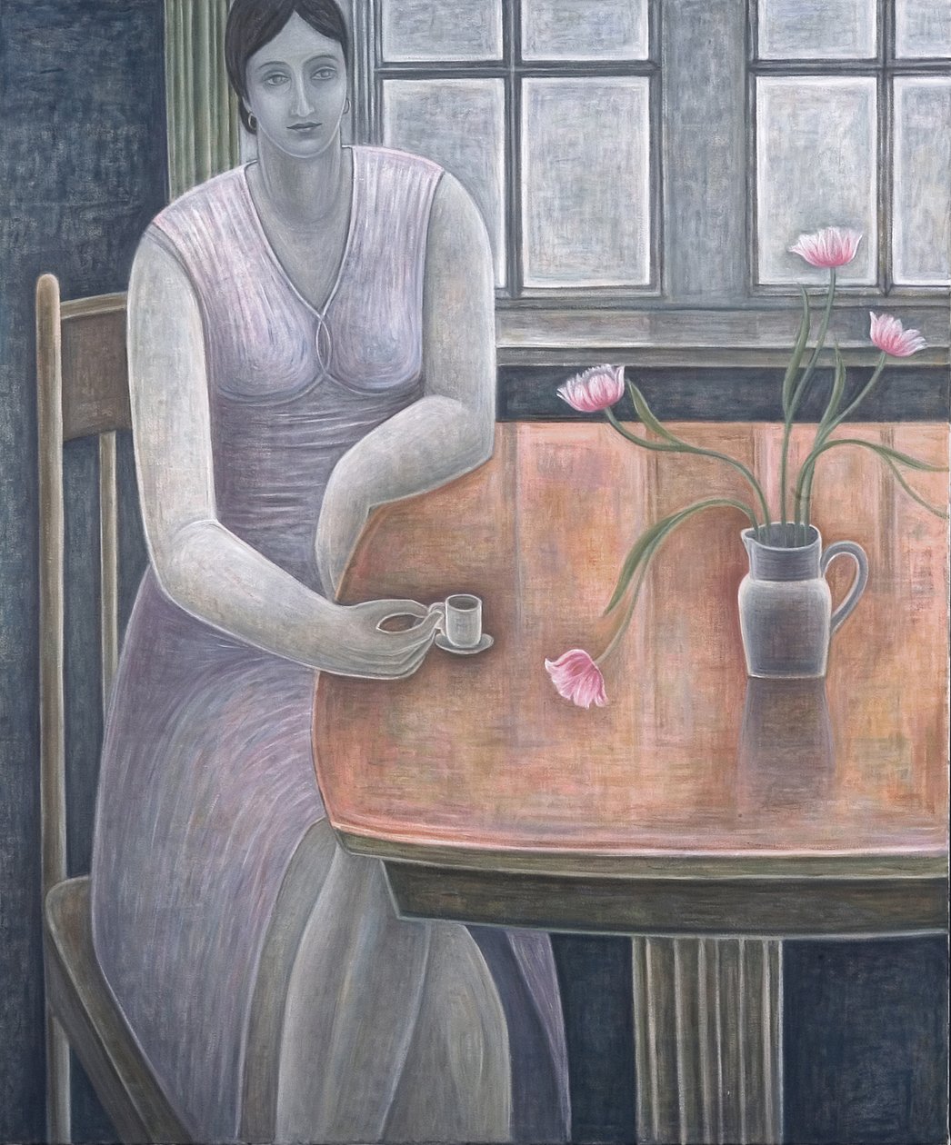 Frau mit kleiner Tasse, 2007 von Ruth Addinall