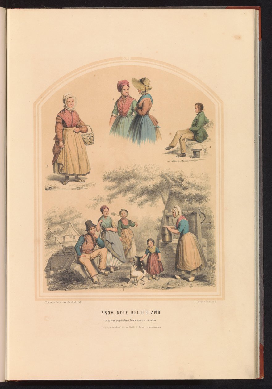 Tracht der Provinz Gelderland, 1857 von Ruurt de Vries