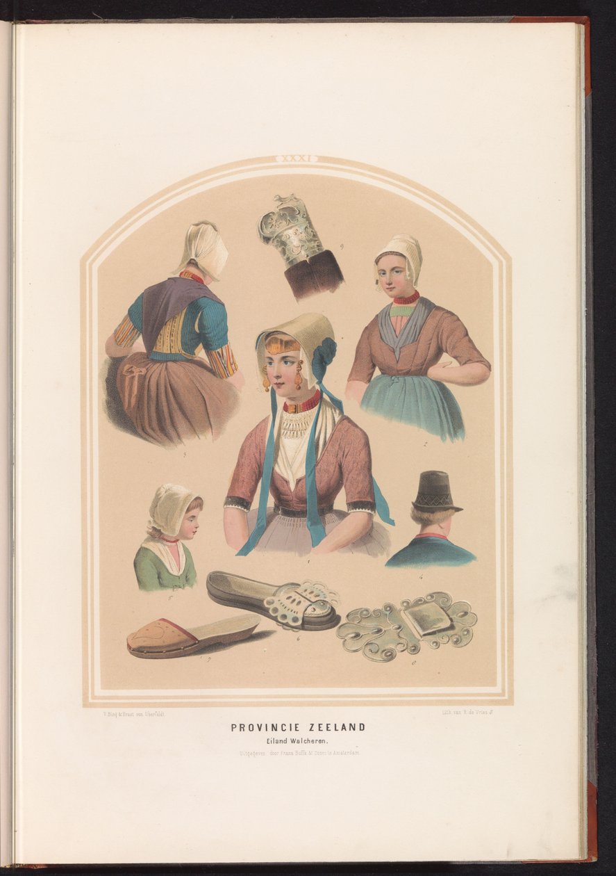 Tracht von der Insel Walcheren in Zeeland, 1857 von Ruurt de Vries