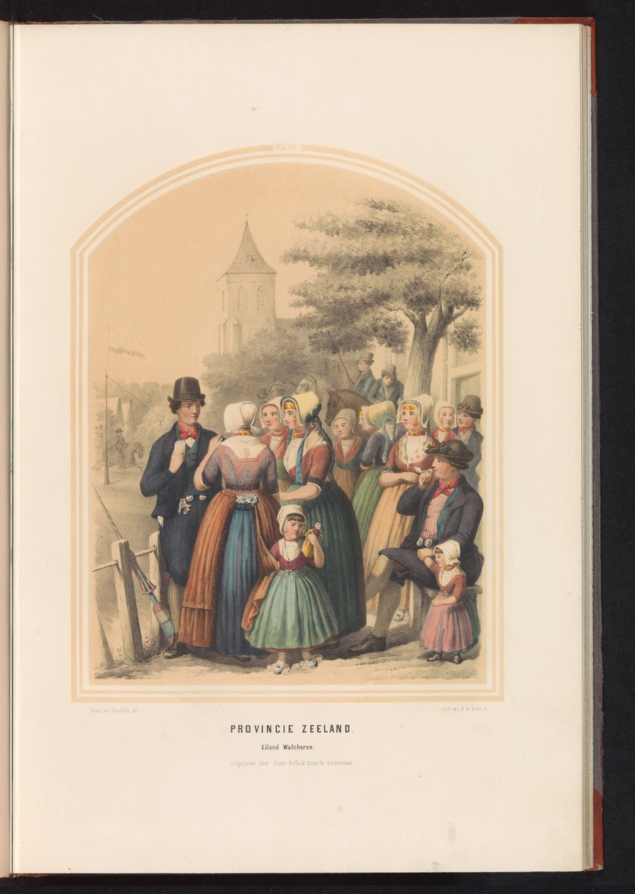 Klederdracht van het eiland Walcheren in Zeeland, 1857 von Ruurt de Vries