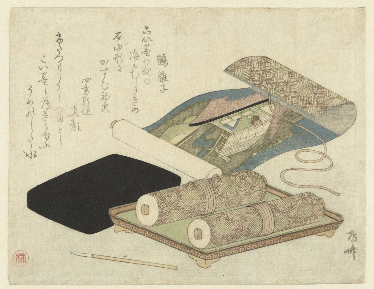 Ein Satz Schriftrollen von Ryuryukyo Shinsai