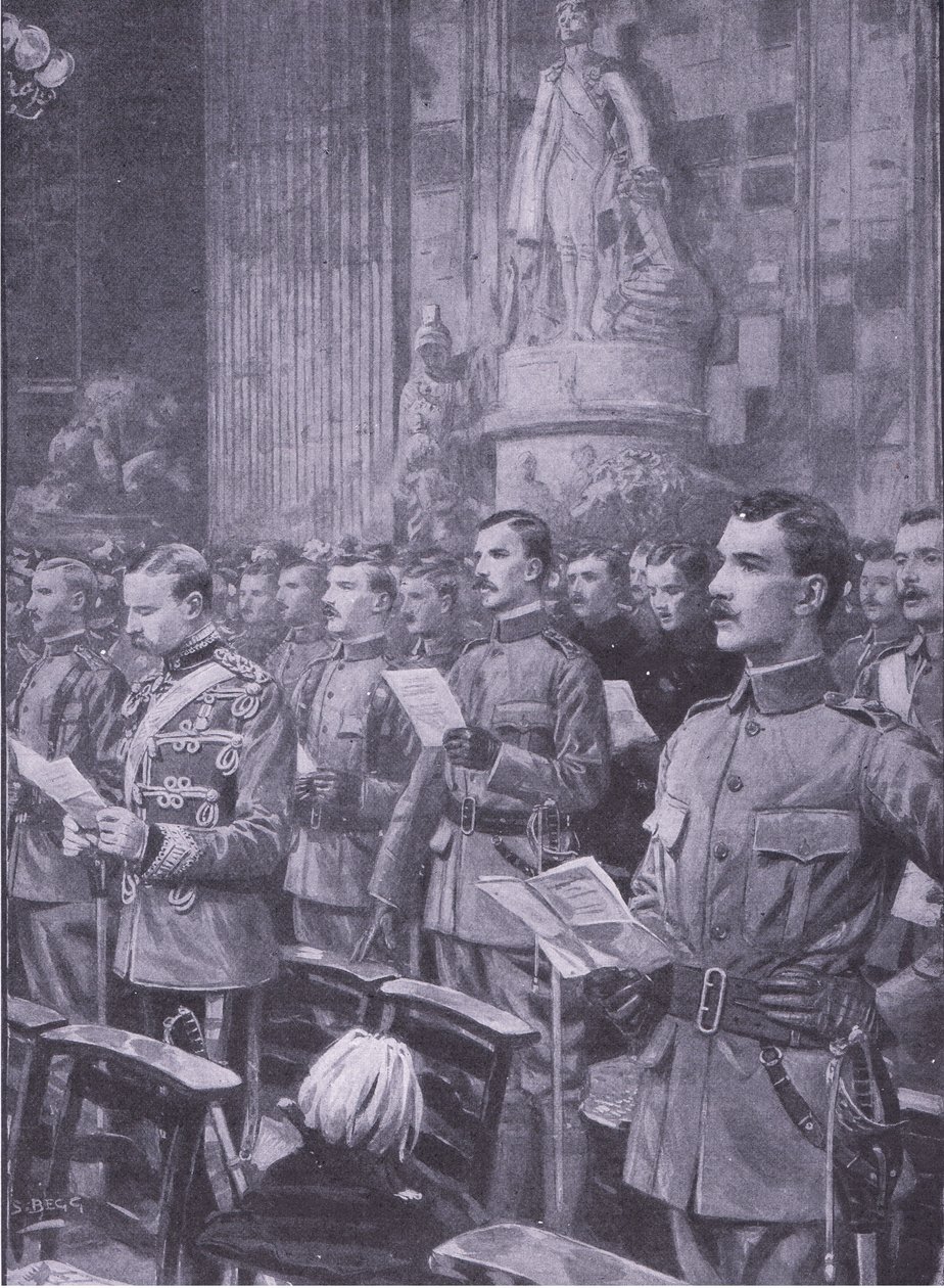 City Imperial Volunteers bei St. Pauls, Illustration aus After Pretoria: The Guerilla War, 1902 von S. Begg