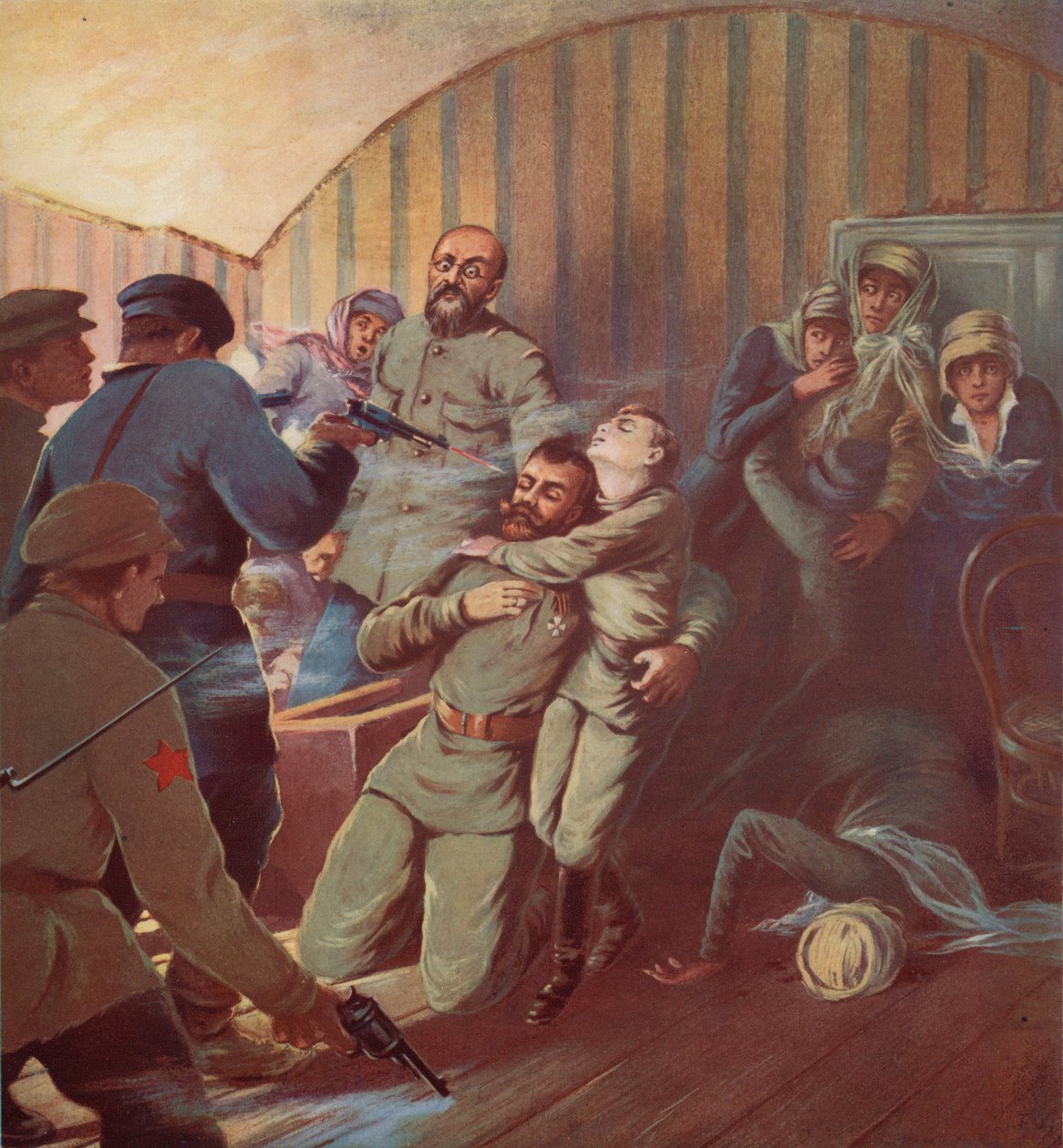 Mord an Zar Nikolaus II. von Russland und seiner Familie durch die Bolschewiki, Jekaterinburg, Russische Revolution von S. Sarmat
