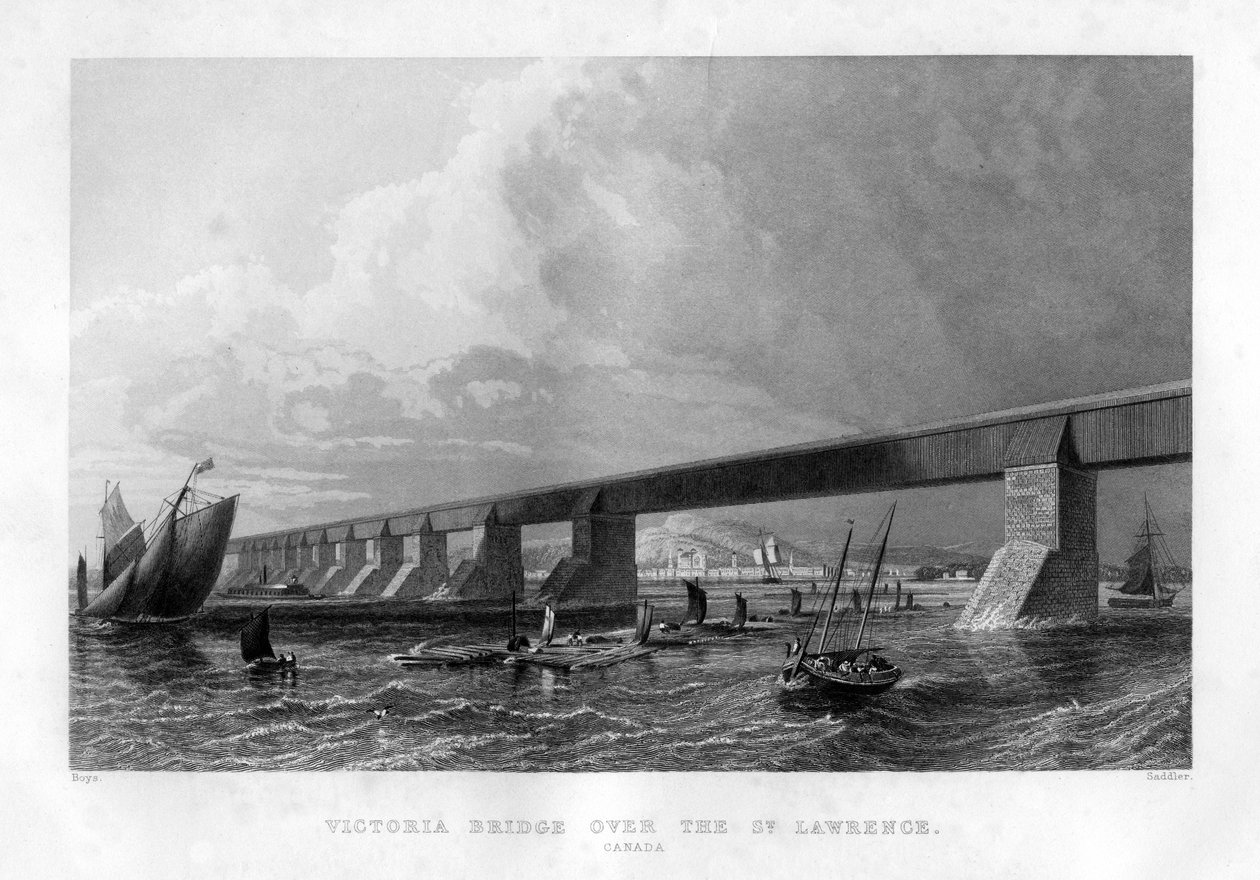 Victoria-Brücke über den St. Lawrence, Kanada, 1886 von Saddler