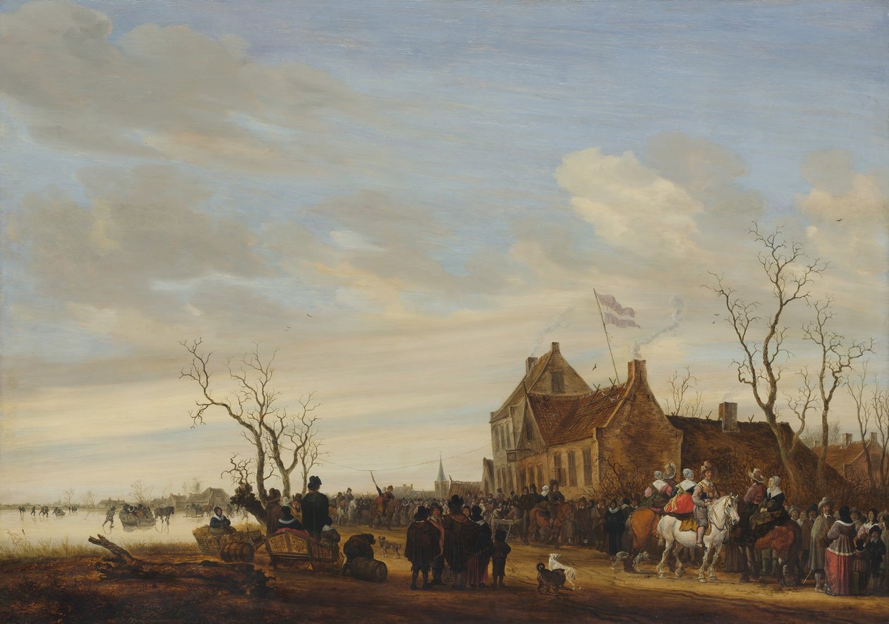Der Aal zeichnen, frühe 1650er Jahre von Salomon Ruysdael