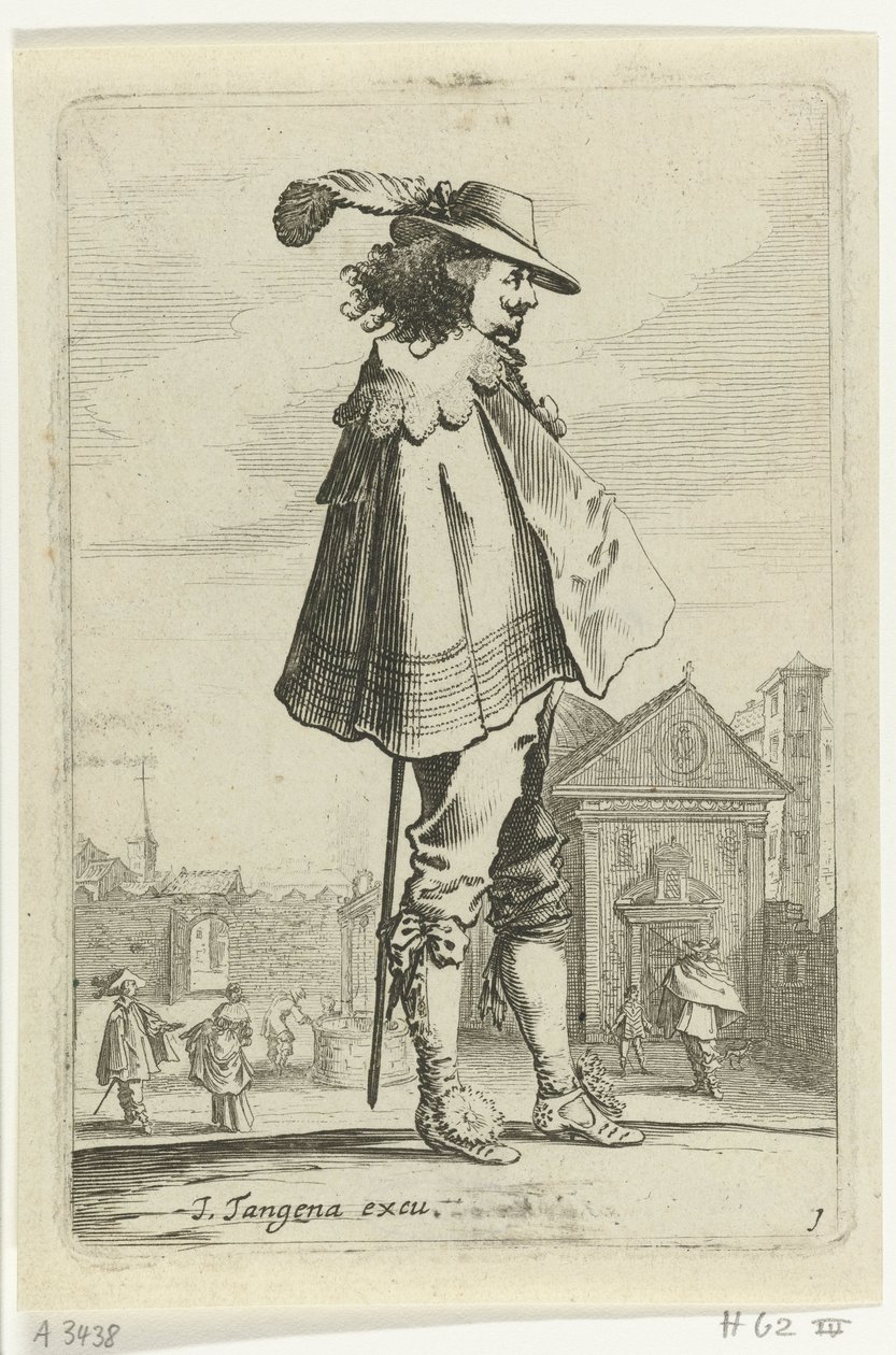 Stehender Offizier im Profil von Salomon Savery