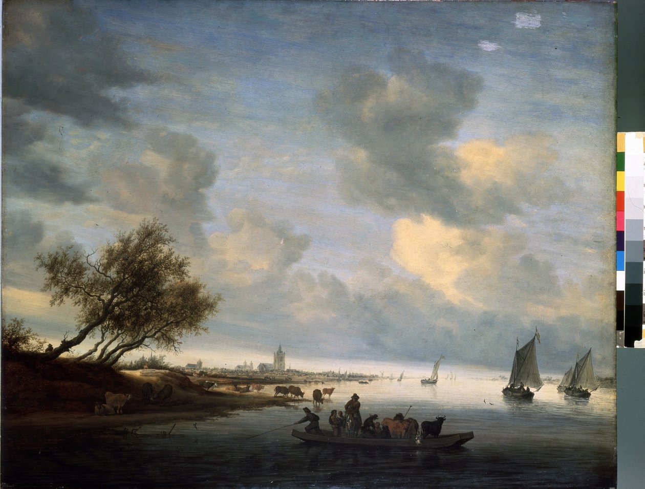 Fähre in Arnheim von Salomon van Ruisdael or Ruysdael
