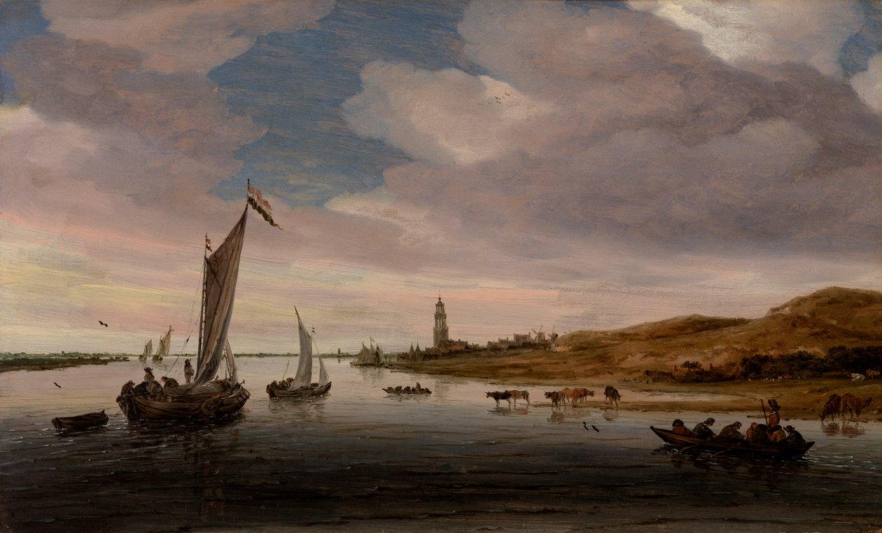 Rheinansicht bei Rhenen von Salomon van Ruysdael