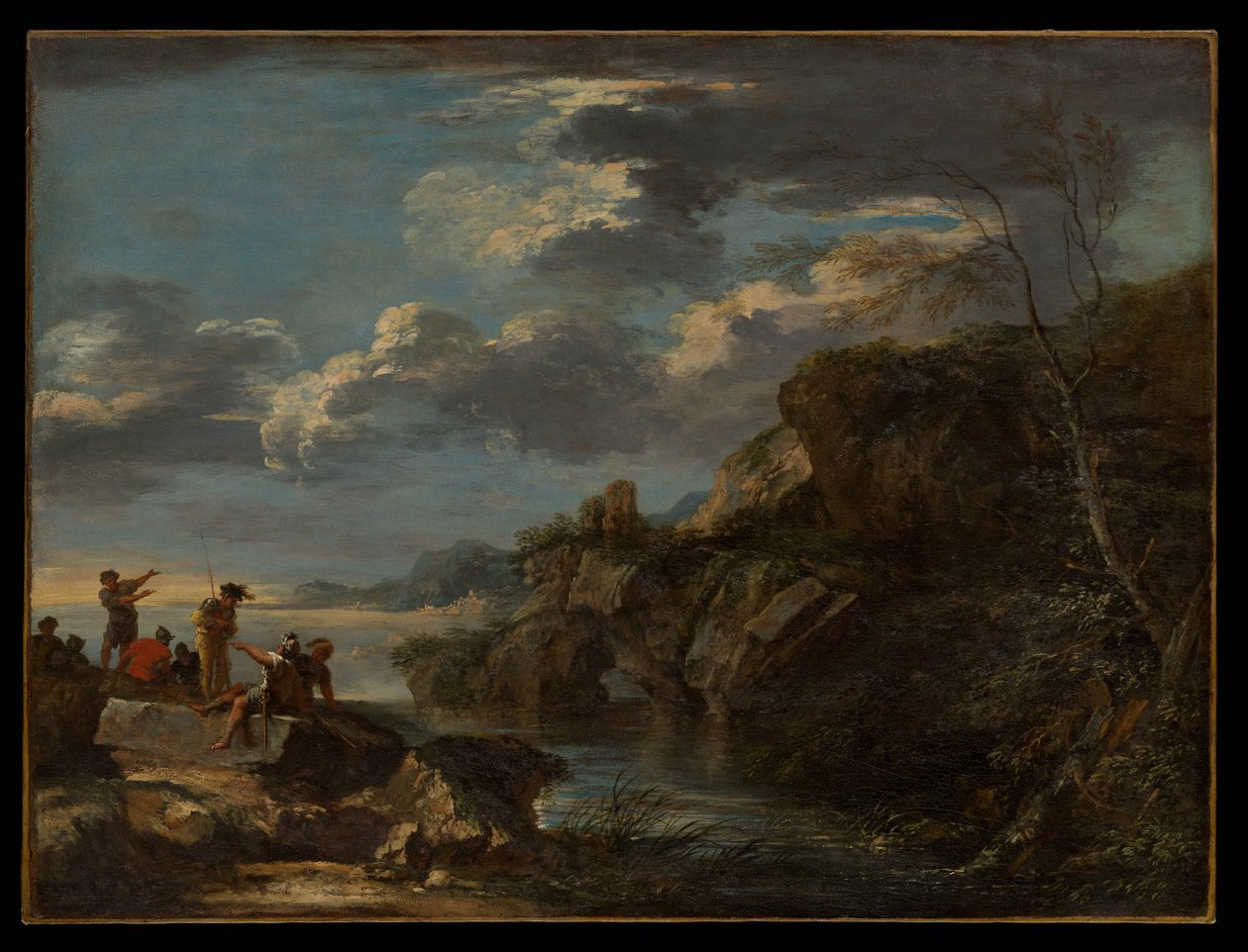 Banditen an einer felsigen Küste von Salvator Rosa