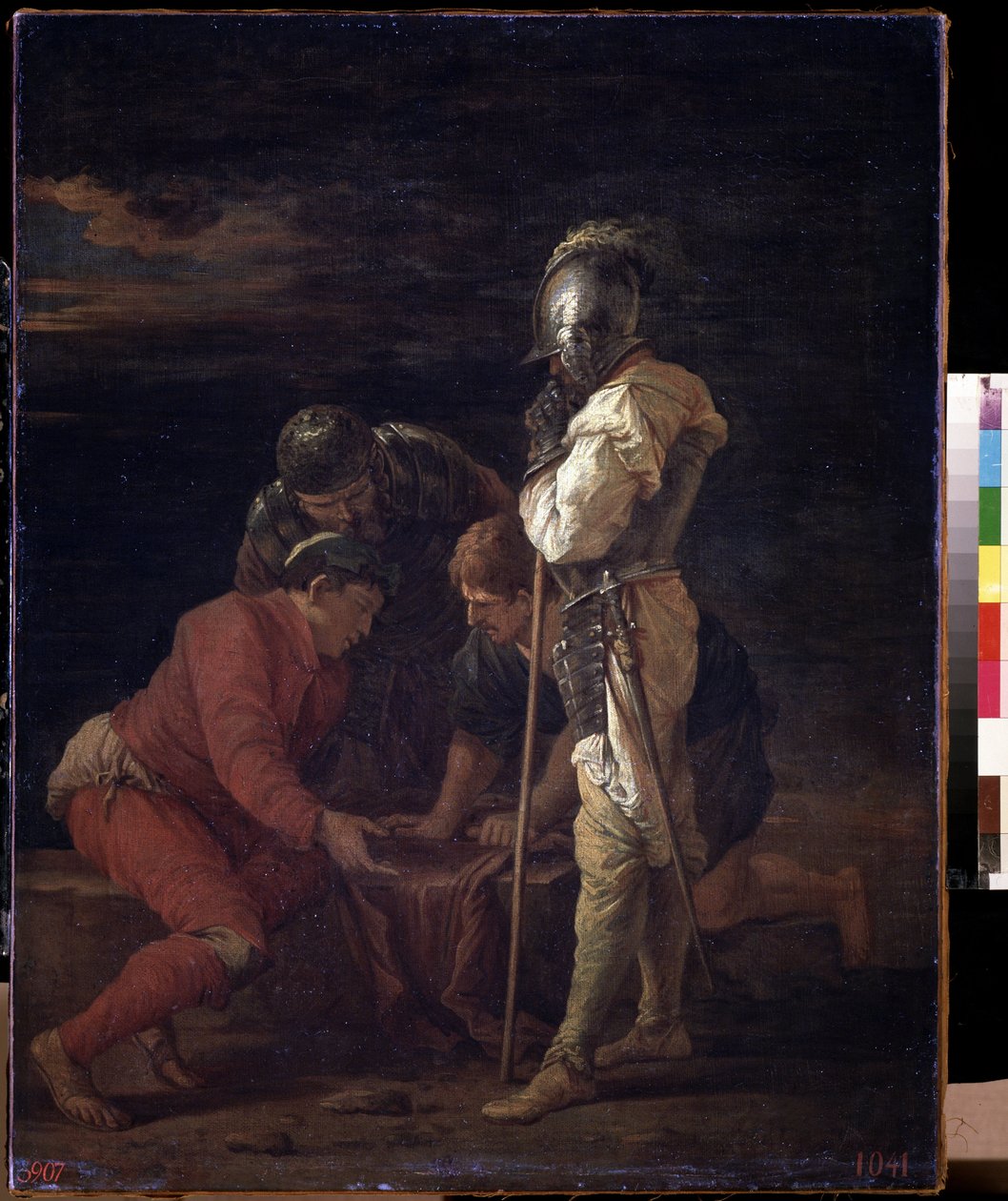 Soldaten spielen Würfel von Salvator Rosa