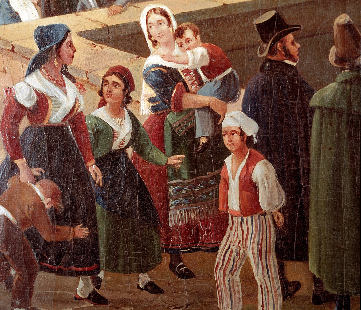 Traditionelle neapolitanische Kostüme: einfache Leute (Detail) von Salvatore Fergola