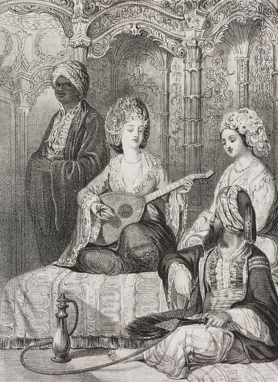 Harem im Osten, Lithographie von Salvatore Puglia aus Poliorama Pittoresco, Nr. 2, 19. August von Salvatore Puglia