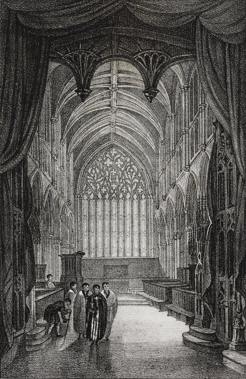 Innenansicht der Kathedrale von Carlisle, Vereinigtes Königreich, Lithographie von Salvatore Puglia aus Poliorama Pittoresco, Nr. 25, 25. Januar von Salvatore Puglia