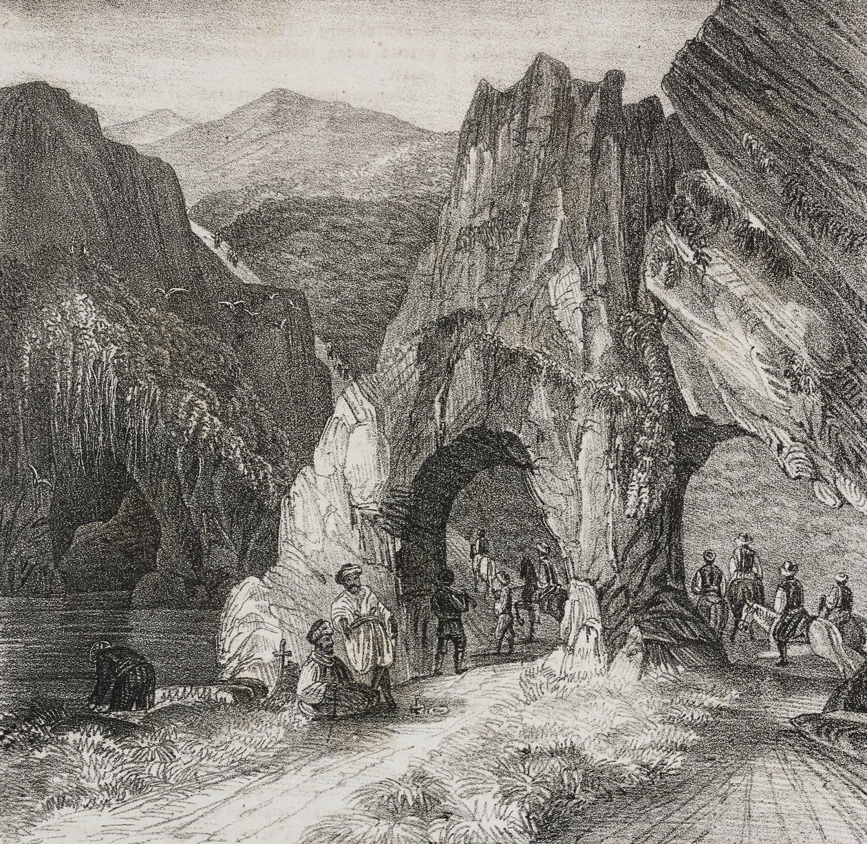Ansicht auf dem Balkan, Lithographie von Salvatore Puglia aus Poliorama Pittoresco, Nr. 13, 2. November von Salvatore Puglia
