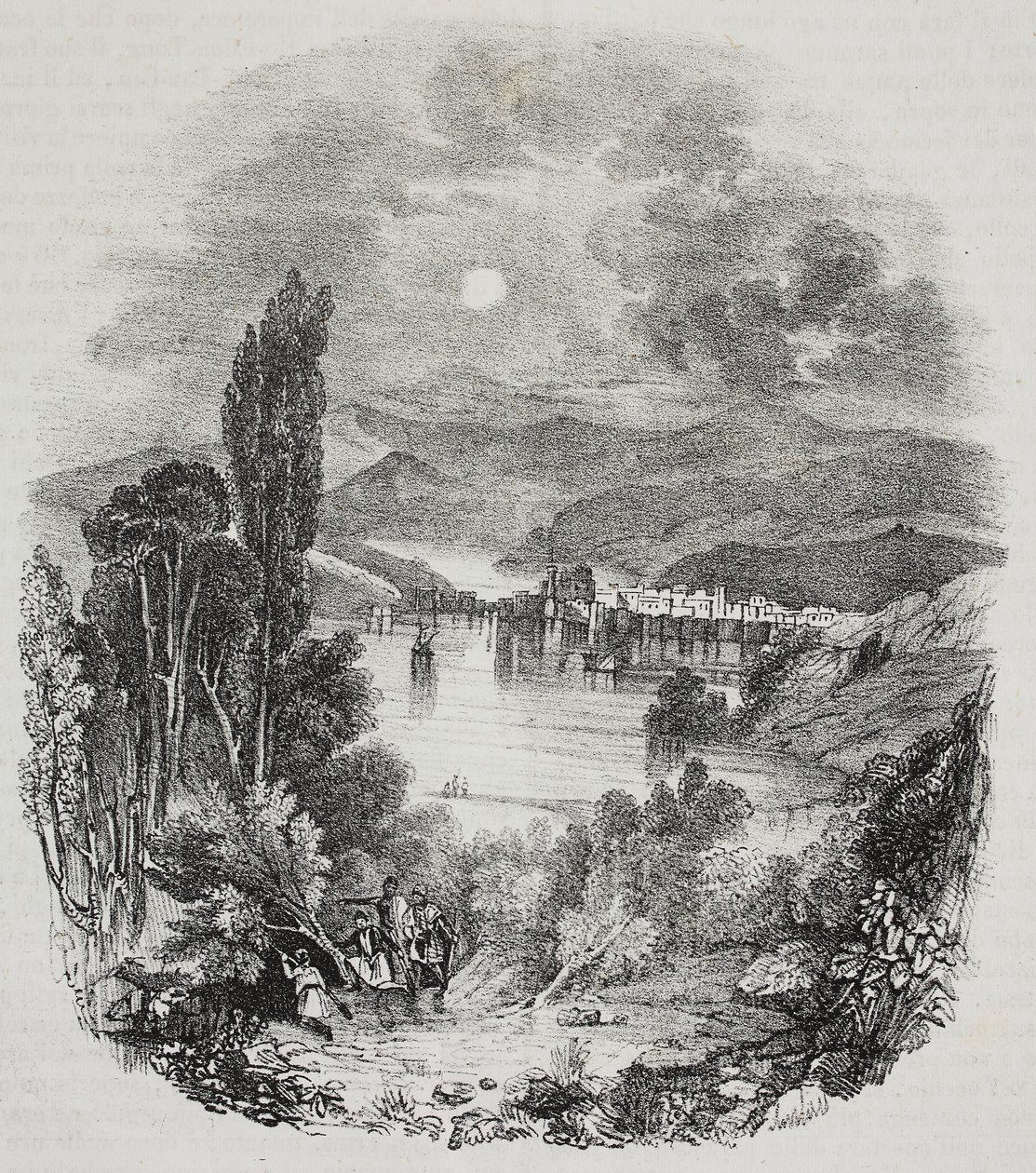 Ansicht des Cephissus-Sees in Böotien, Griechenland, Lithographie von Salvatore Puglia aus Poliorama Pittoresco, Nr. 9, 8. Oktober von Salvatore Puglia
