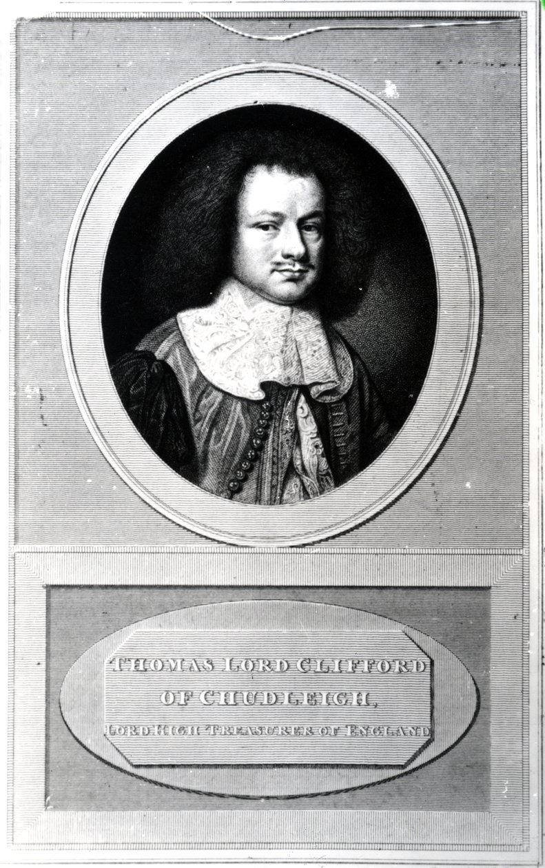 Thomas Clifford, 1. Baron Clifford von Chudleigh, graviert von Edward Scriven, 1820 von Samuel Cooper