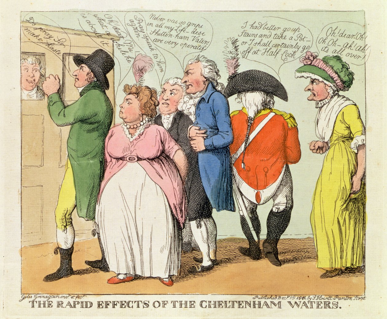 Die schnellen Wirkungen der Cheltenham-Wässer, 1818 von Samuel Howitt