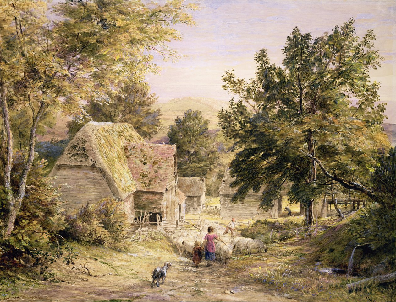 Ein Bauernhof in der Nähe von Princes Risborough, 18456 von Samuel Palmer