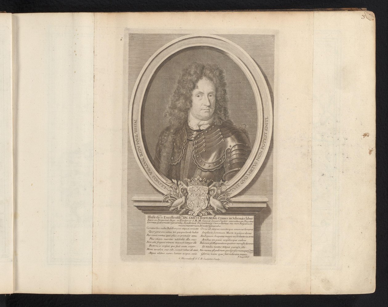 Porträt von Erik Jönssen Dahlberg (Suecia Antiqua et Hodierna) von Samuel Blesendorf