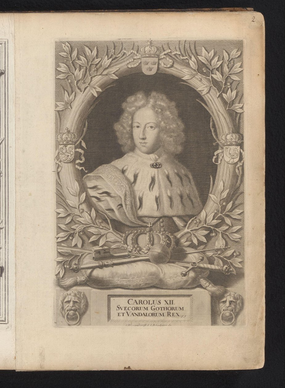 Portret van Karel XII van Zweden von Samuel Blesendorf