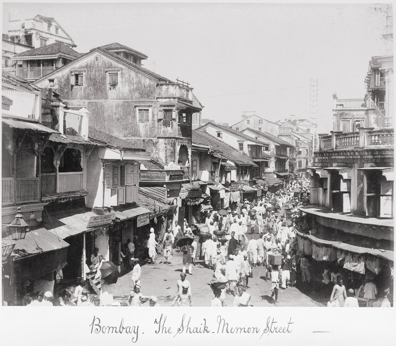 Bombay, die Said-Memon-Straße von Samuel Bourne