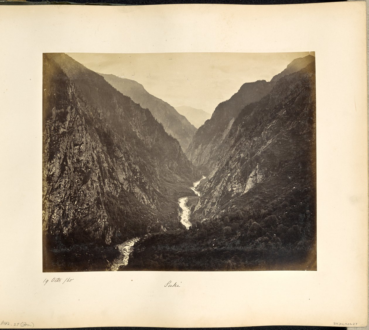 Das Ganges-Tal, vom Dorf Suki, Abend von Samuel Bourne