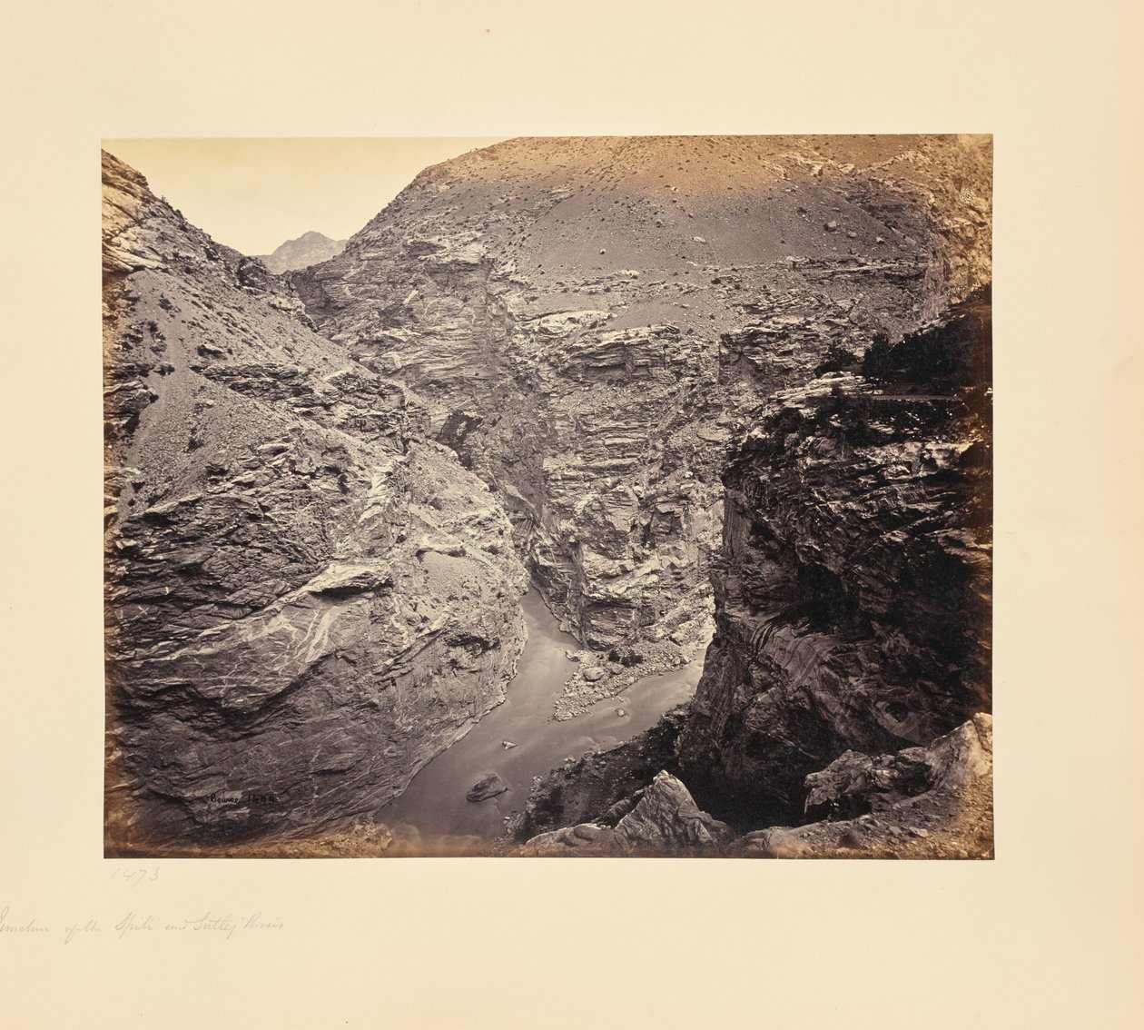Der Zusammenfluss der Spiti und Sutlej Flüsse von Samuel Bourne