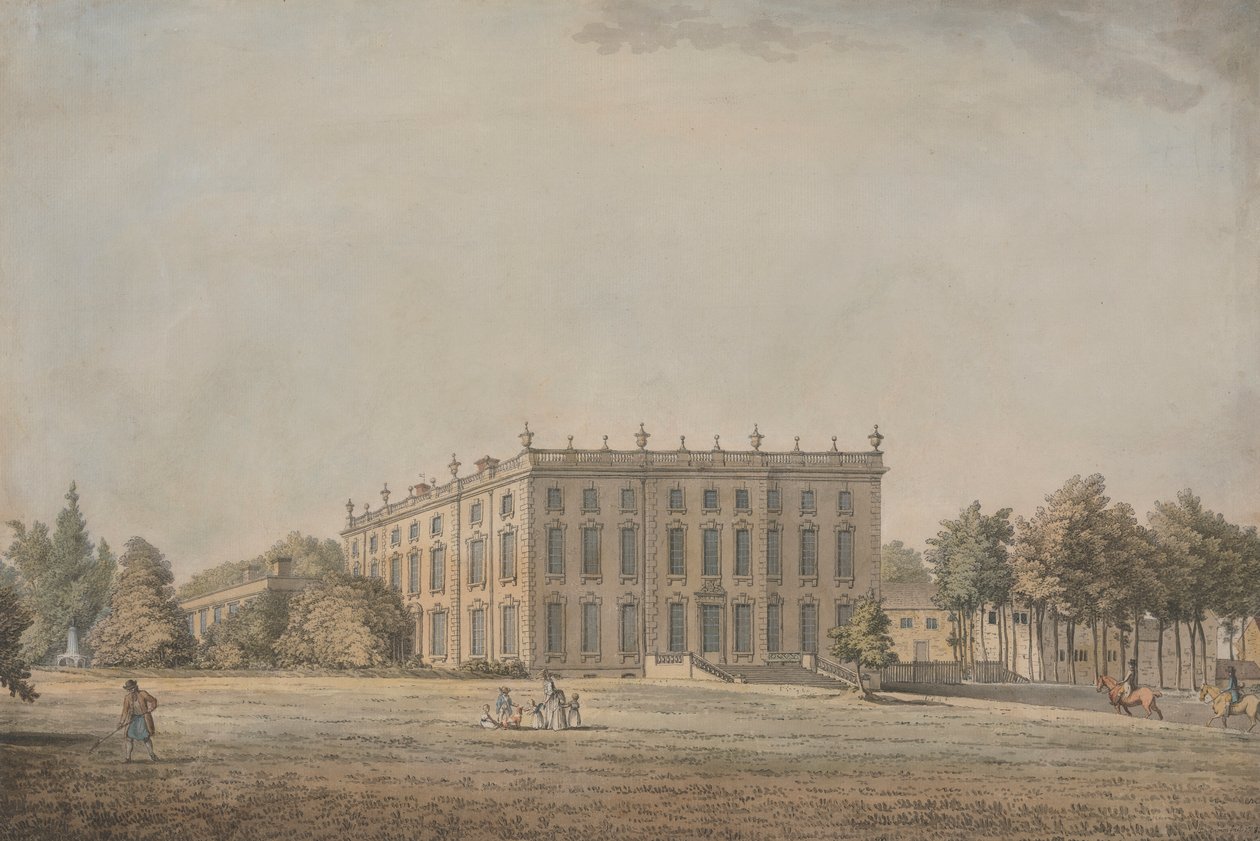 Ansicht von Wingerworth Hall, Derbyshire von Samuel Hieronymus Grimm