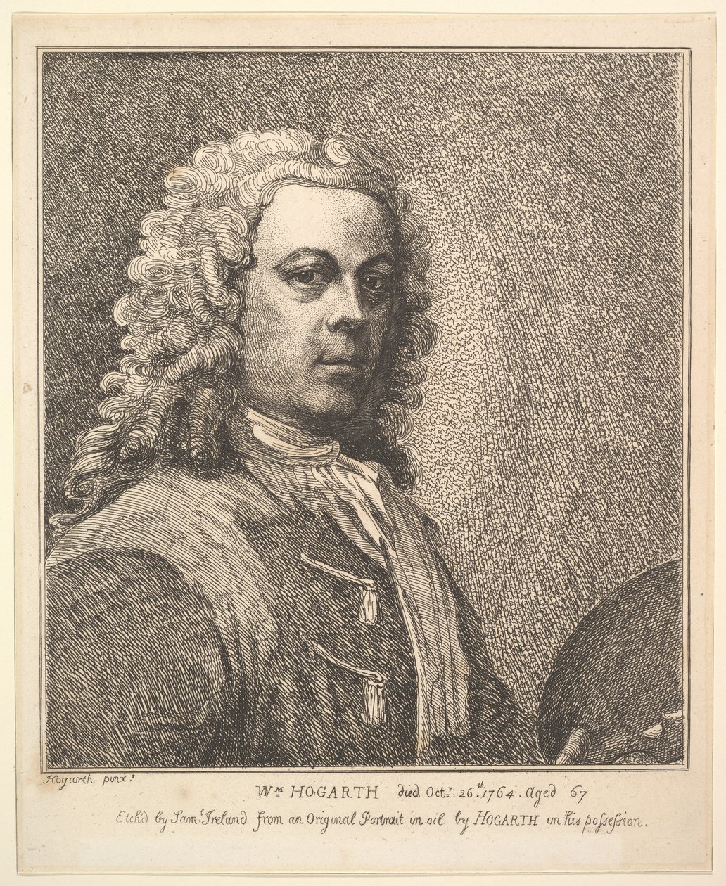 William Hogarth, Selbstporträt, 1785 von Samuel Ireland