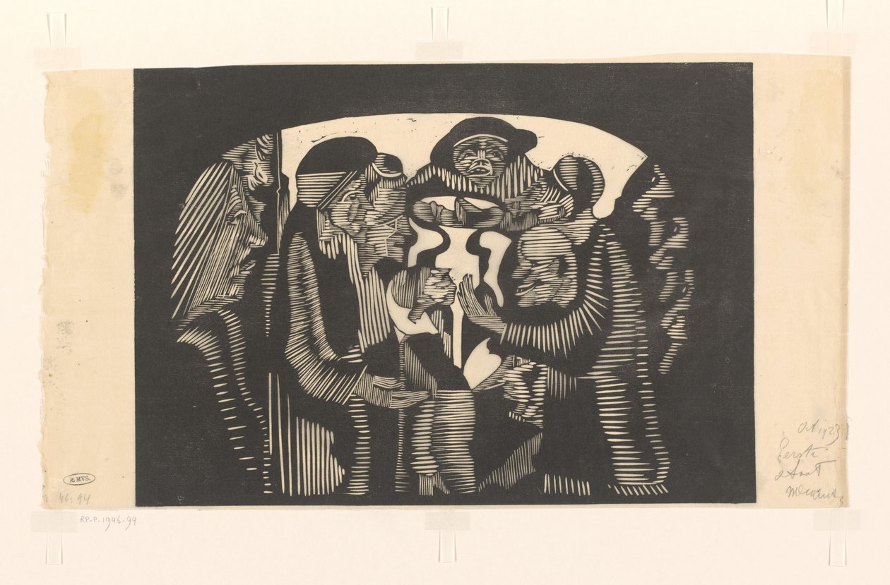 Gruppe von Figuren in einem Bogen von Samuel Jessurun de Mesquita (signed by artist)