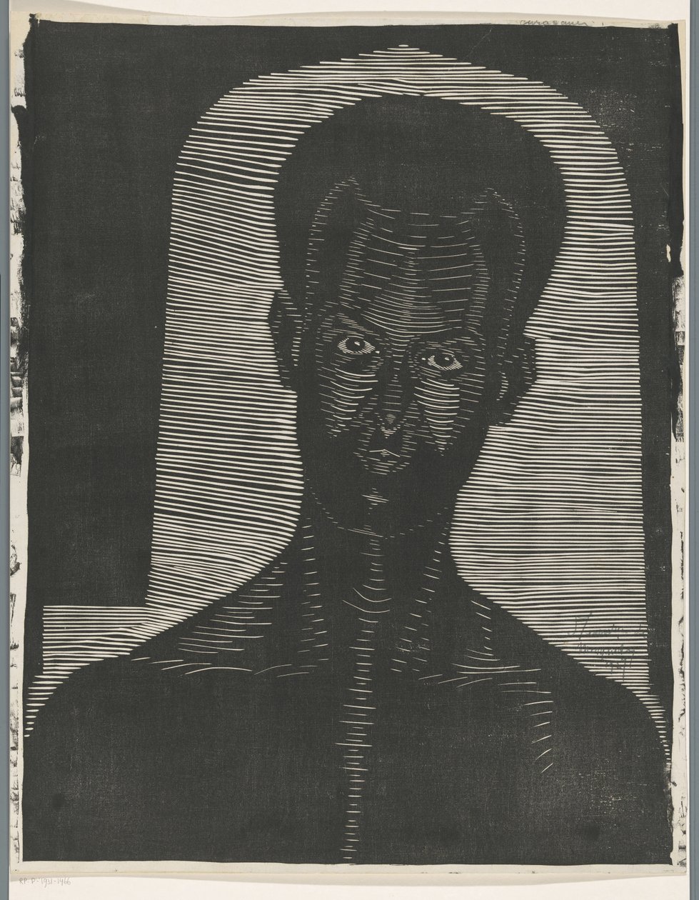 Porträt eines unbekannten Mannes von Samuel Jessurun de Mesquita (signed by artist)