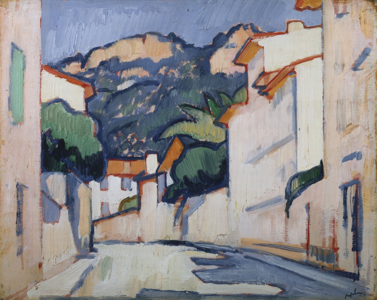 Straßenszene, Cassis, ca. 1913 von Samuel John Peploe