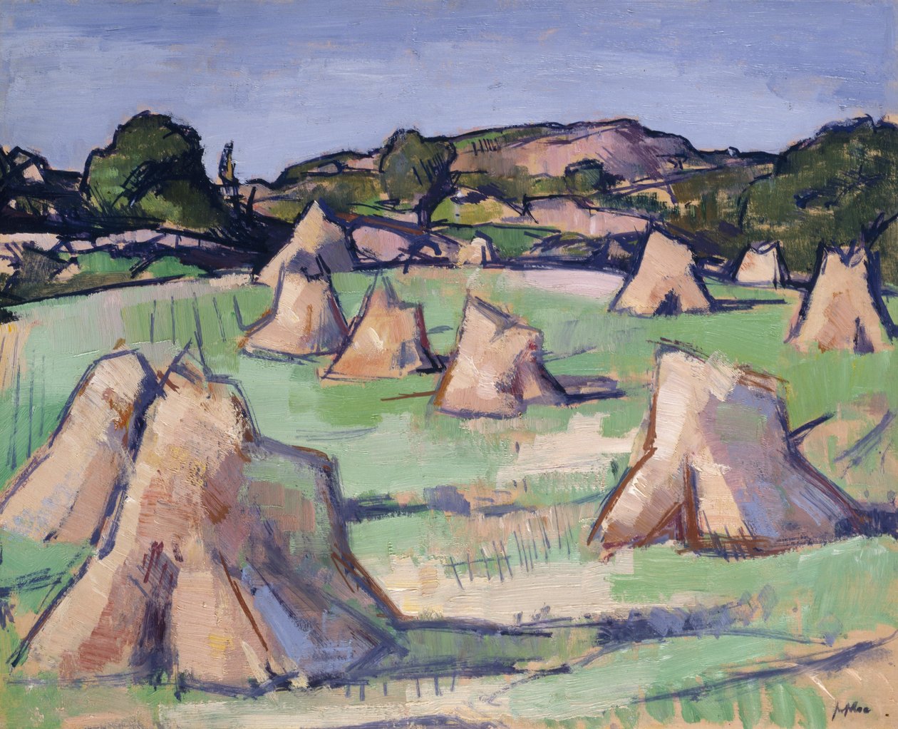 Das Kornfeld, Douglas Hall von Samuel John Peploe