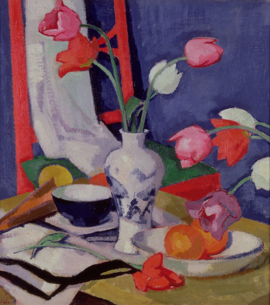 Tulpen und Früchte, ca. 1919 von Samuel John Peploe