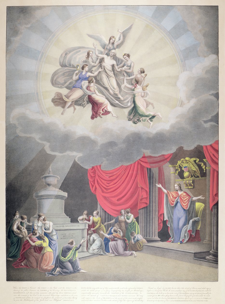 Die Apotheose von Washington, graviert von H. Weishaupt von Samuel Moore