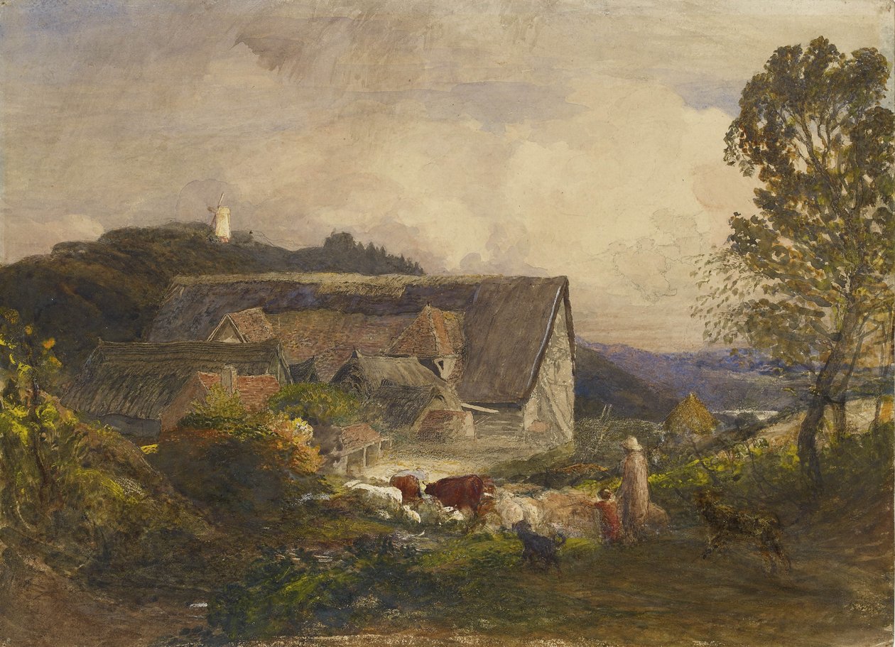 Ein Bauernhof in Princes Risborough, 19. Jahrhundert von Samuel Palmer